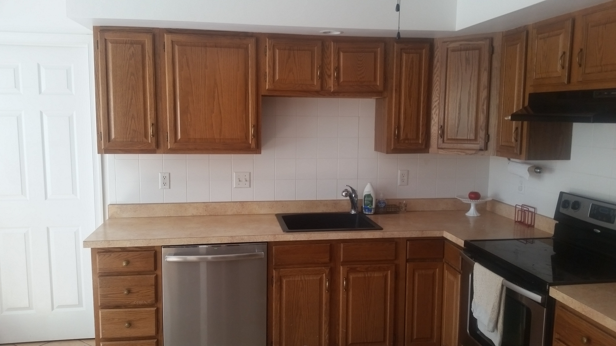 DIY kitchen reno before and after