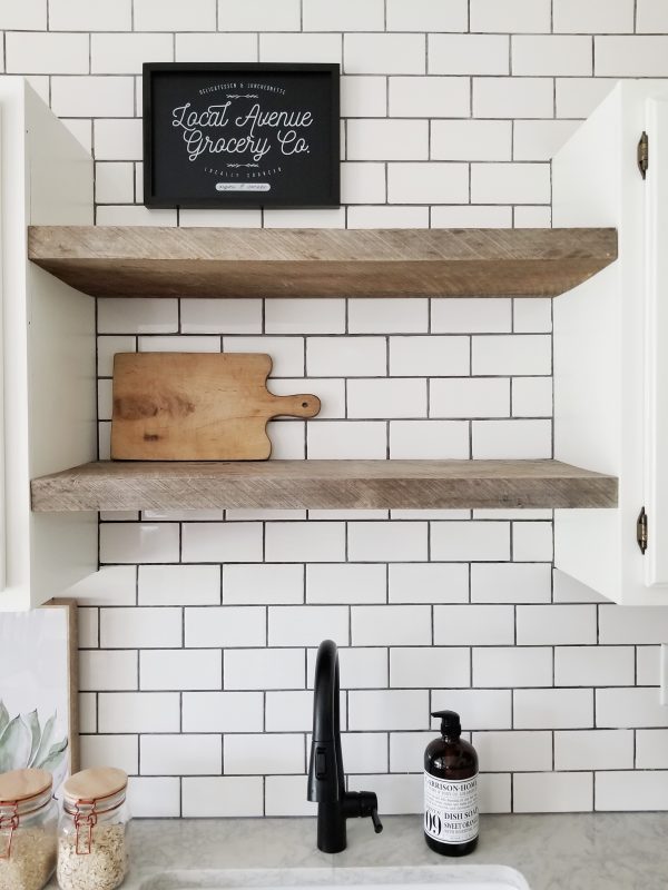 How to easily style open shelves. Styling Tips from Cynthia Harper. 