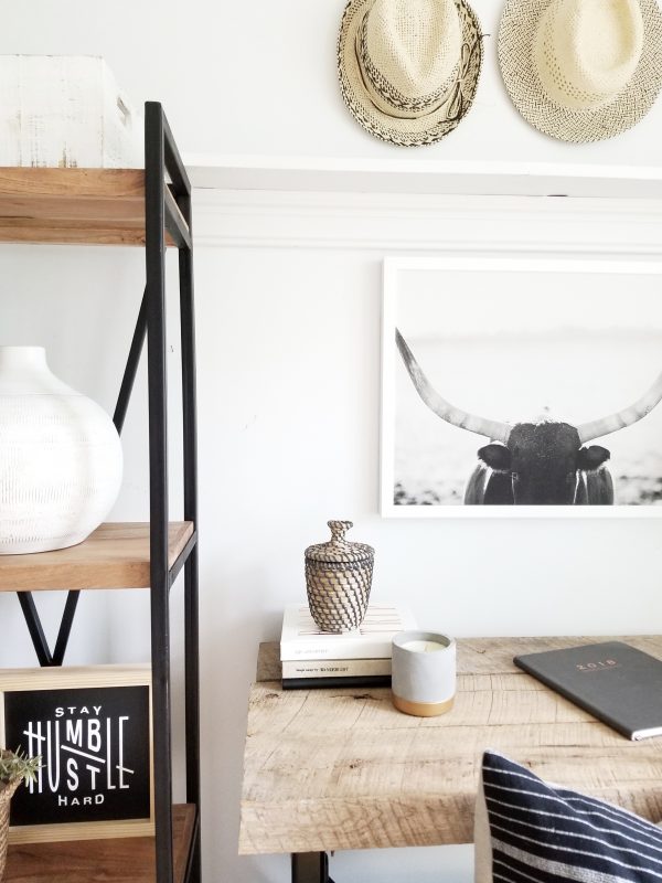 Tips for shopping your home and decorating on a budget.Modern farmhouse style.