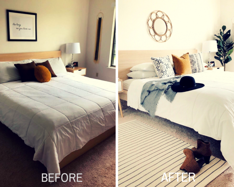 Tips for a Budget Friendly Bedroom Makeover. Cynthia Harper 2 Days 200 Dollars Challenge. 